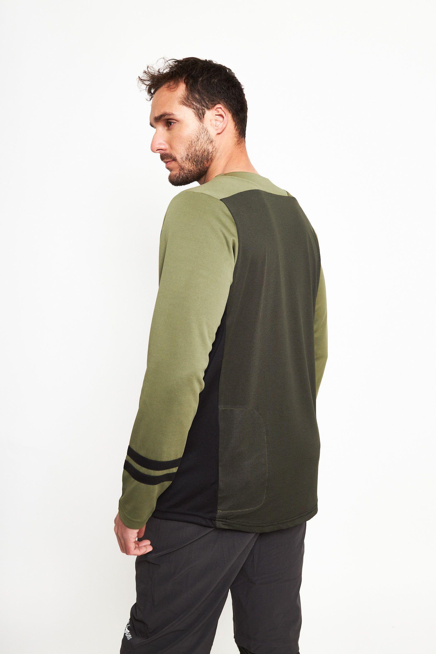 Polera manga larga hombre MTB oliva -1