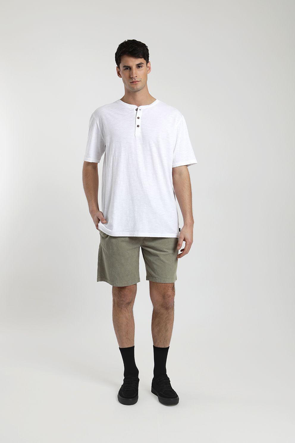 Polera manga corta hombre Mao blanco -3