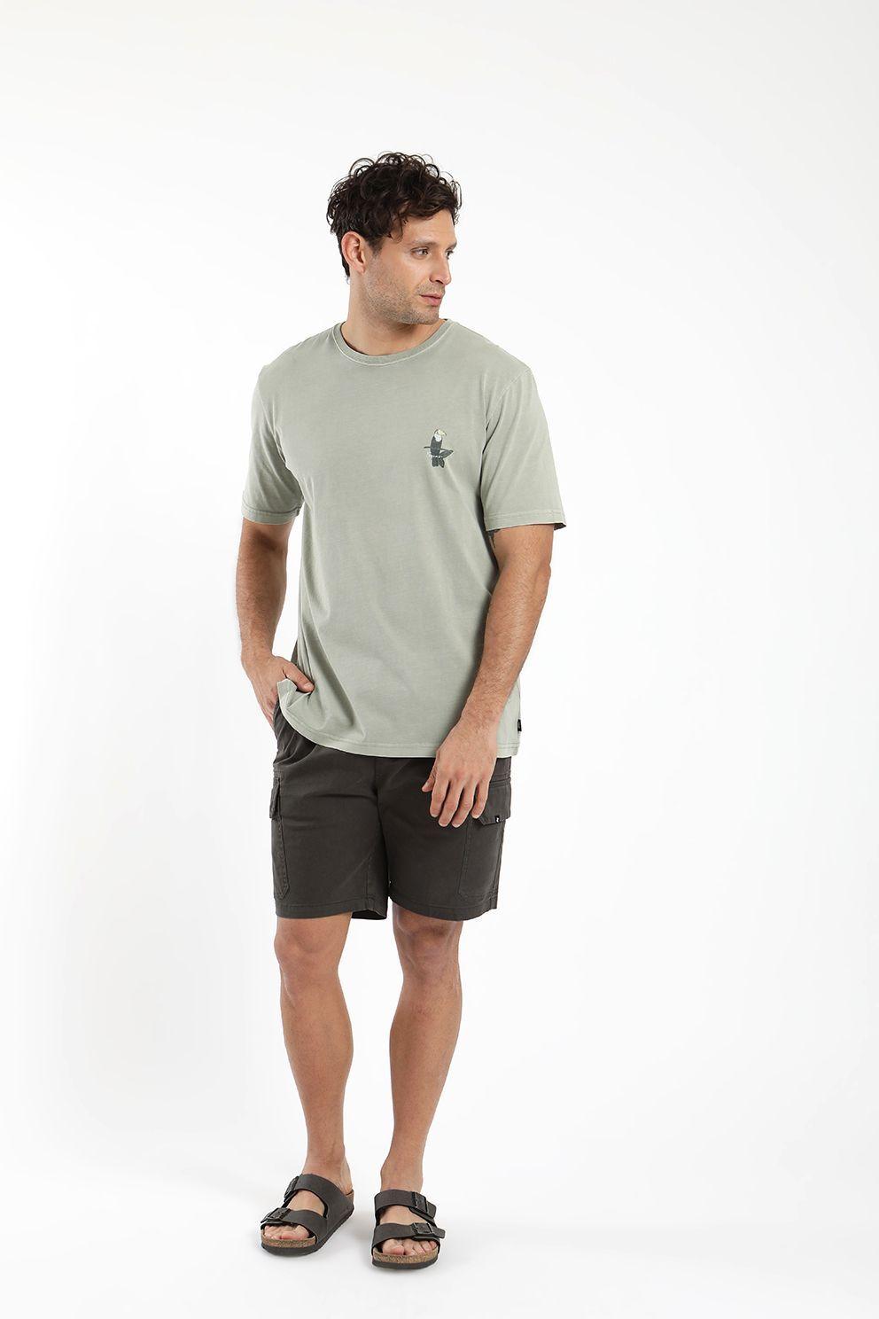 Polera hombre manga corta tucan 100% algodón orgánico Froens-0