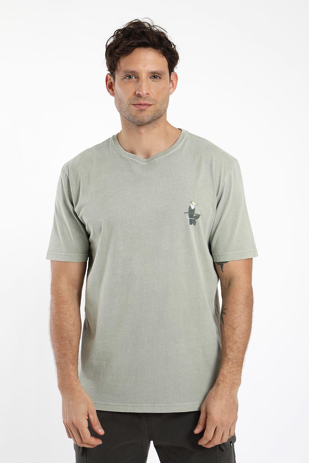Polera hombre manga corta tucan 100% algodón orgánico Froens-2