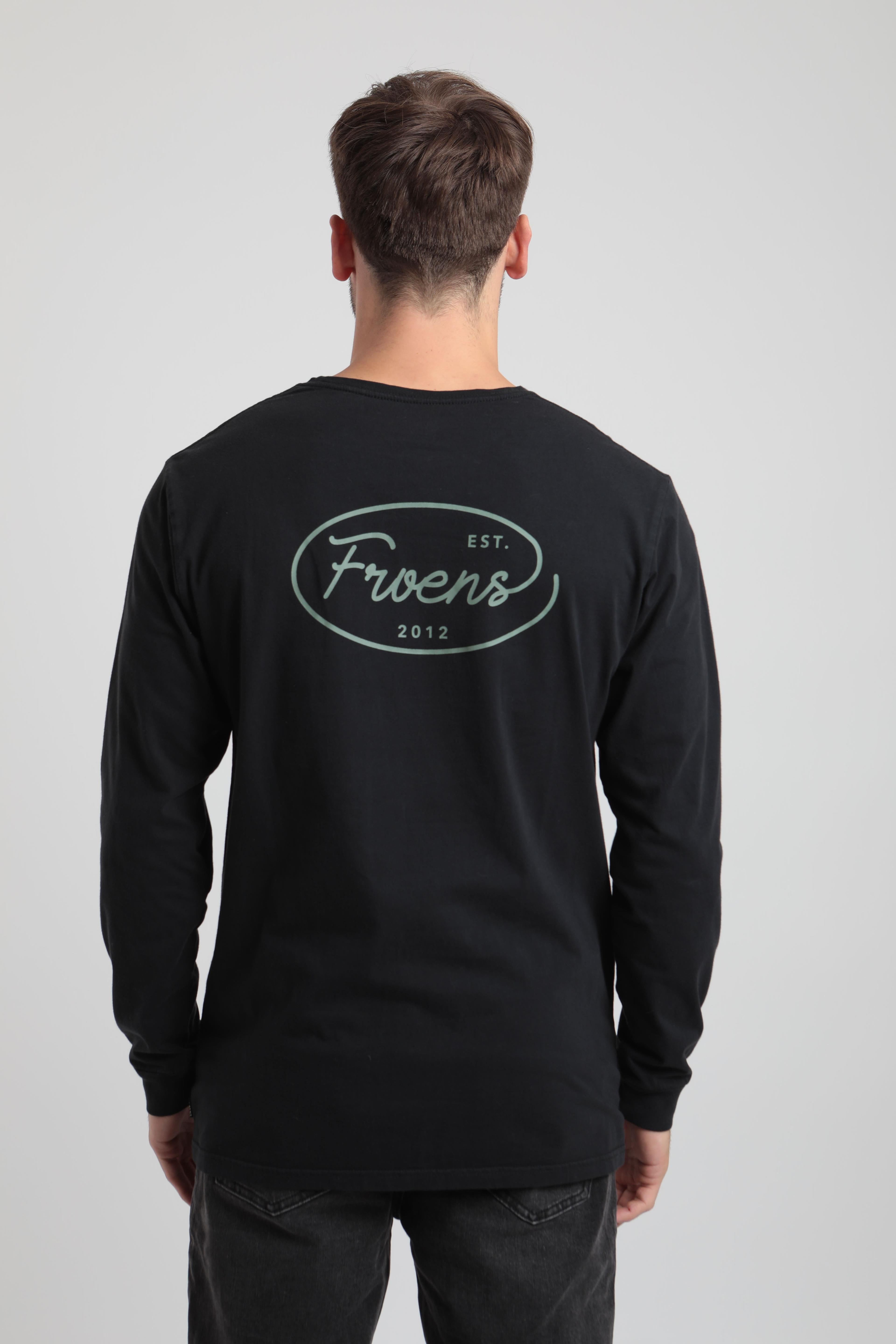 Polera manga larga hombre old negro -2