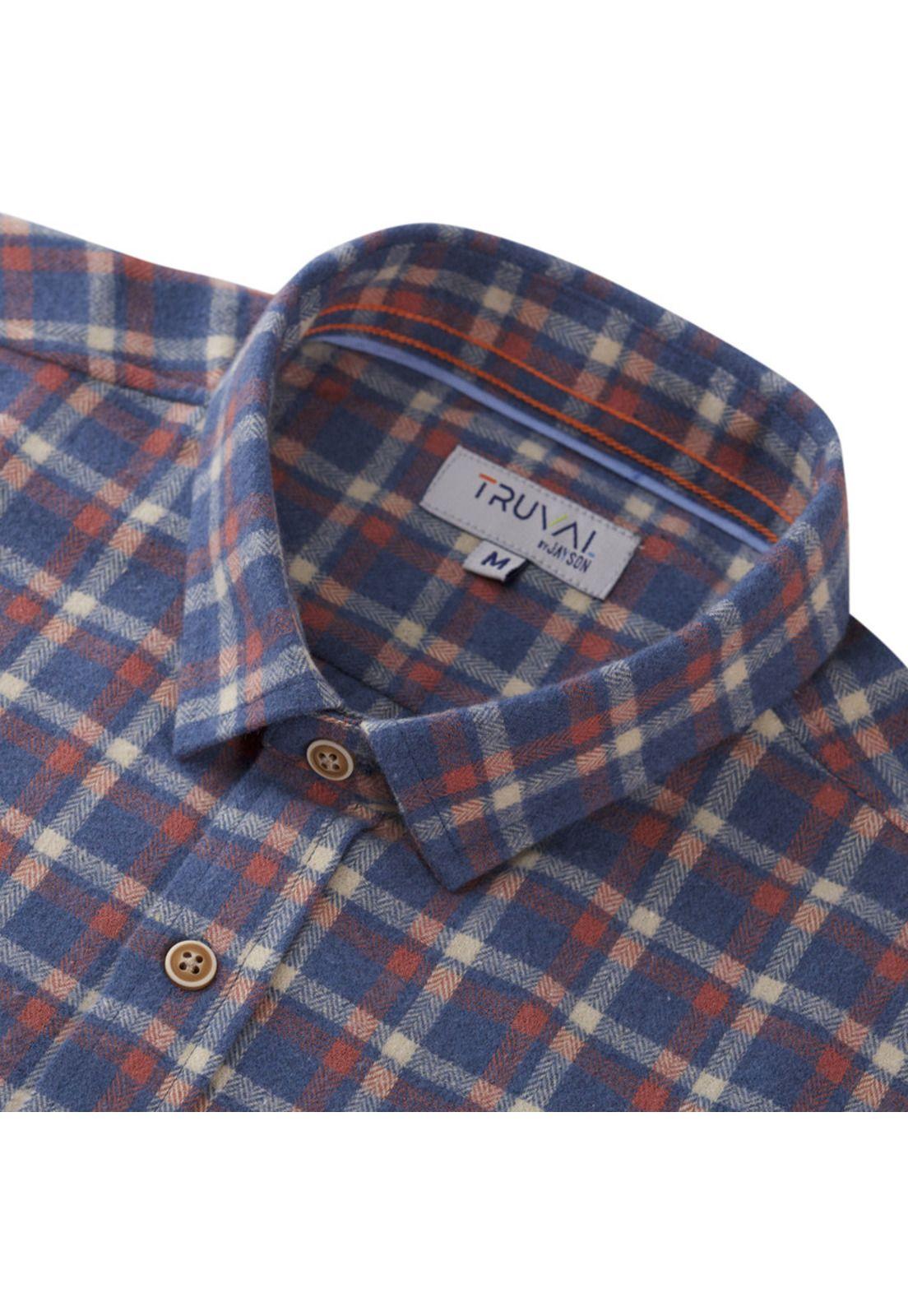 Camisa Manga Larga Cuadros Denim Look Slim Fit-3