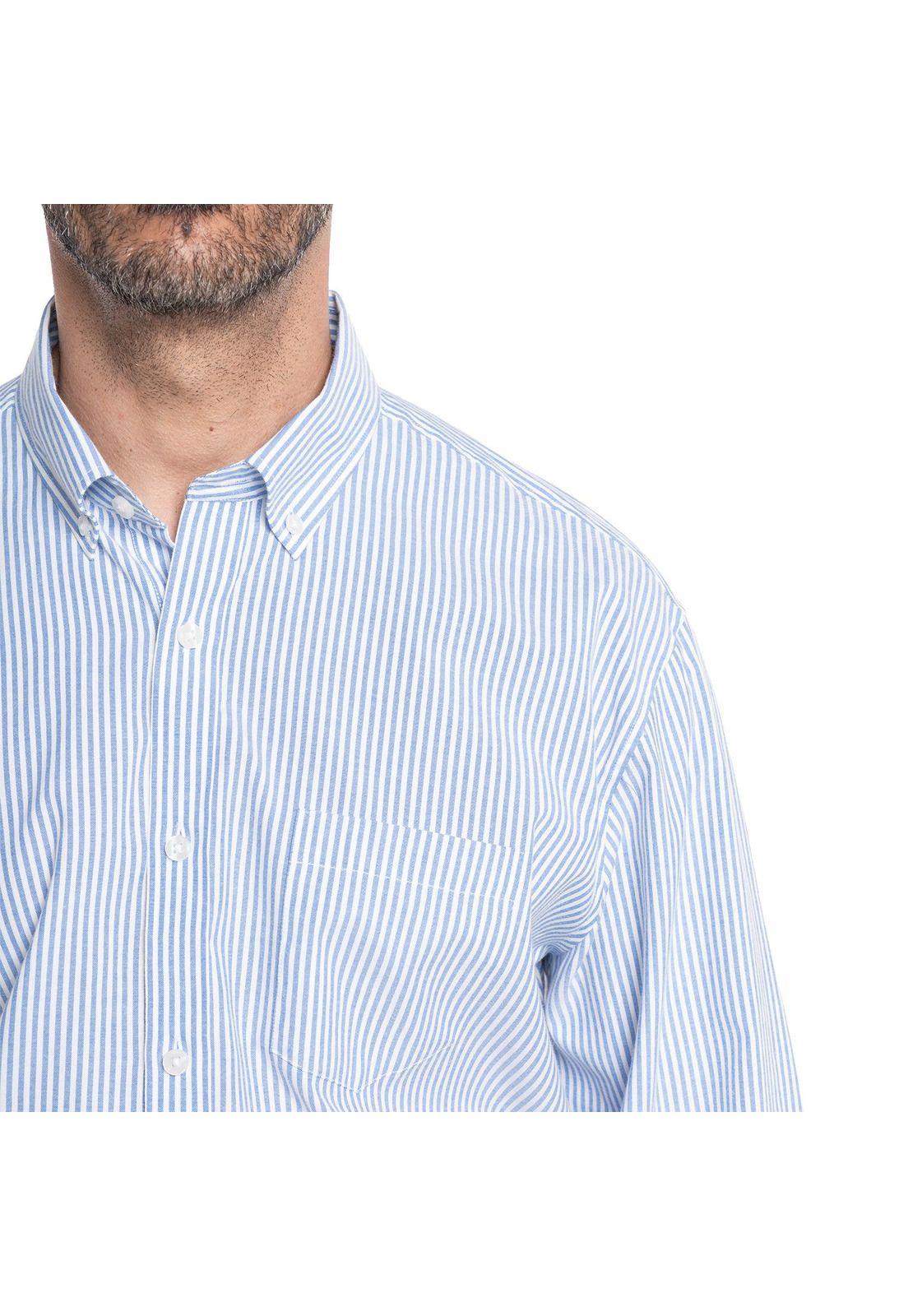 Camisa Manga Larga Oxford Rayas Hombre-2