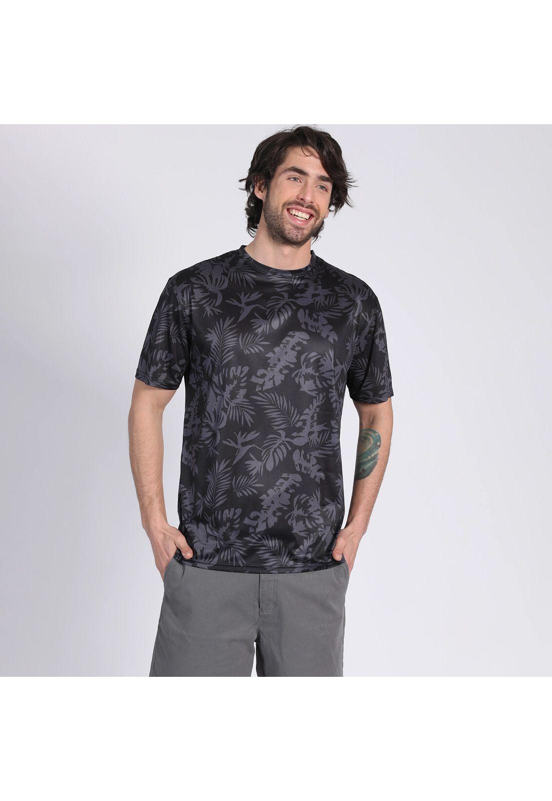 Polera Manga Corta Poliéster Negro-1