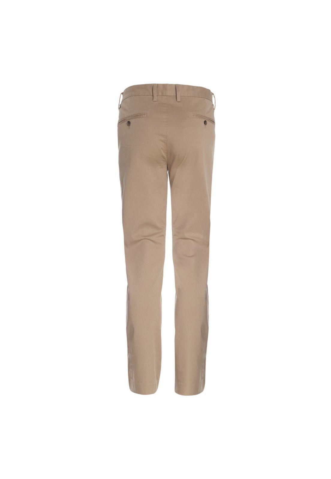 Pantalon Frente Plano Slim Fit Estampado Spandex-2