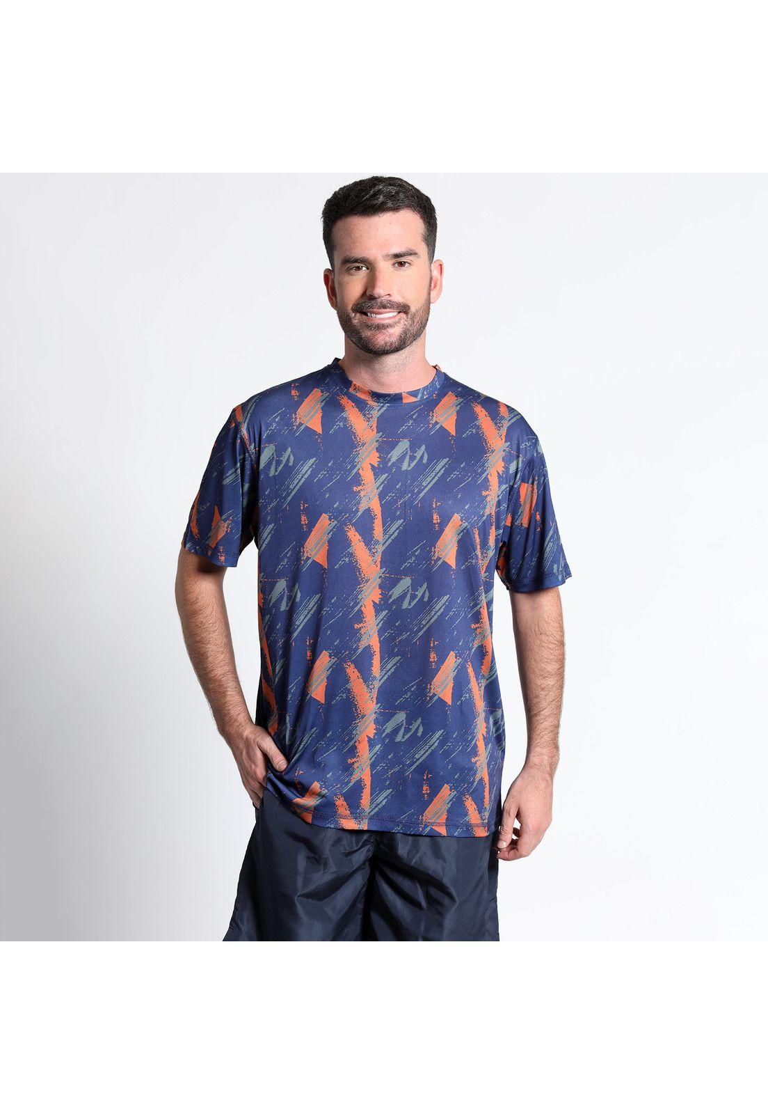 Polera Manga Corta Full Print Deportiva Regular Fit-0