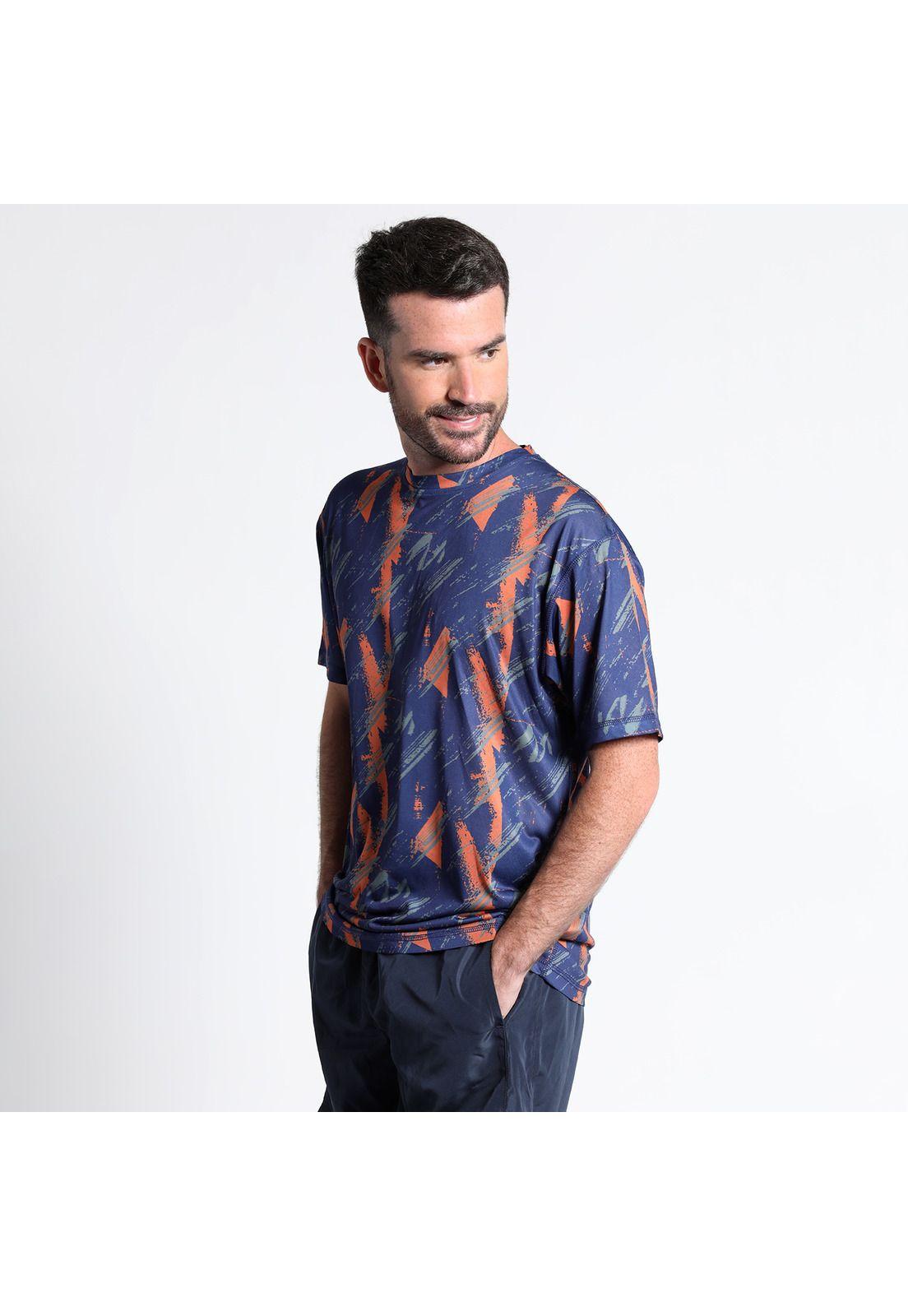 Polera Manga Corta Full Print Deportiva Regular Fit-1