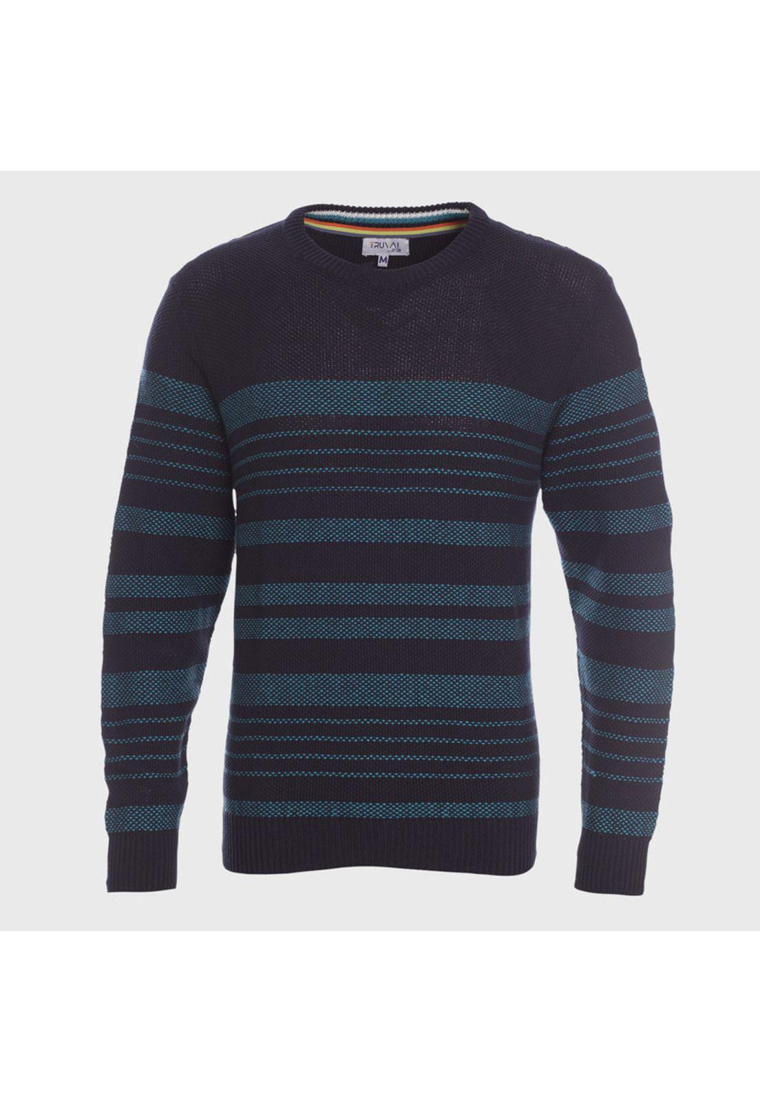 Sweater Cuello Redondo Listado-0