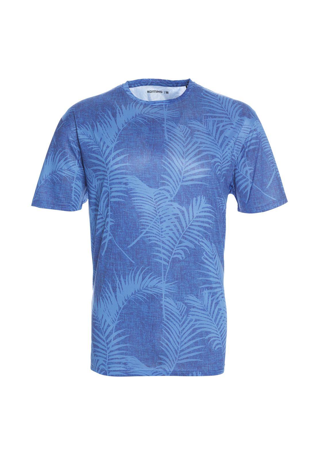 Polera Manga Corta Poliéster Azul-0