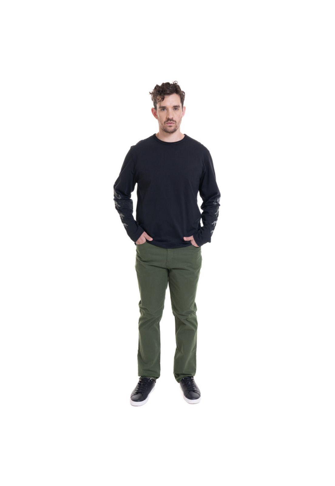Pantalon 5 Bolsillos Spandex Oliva-2