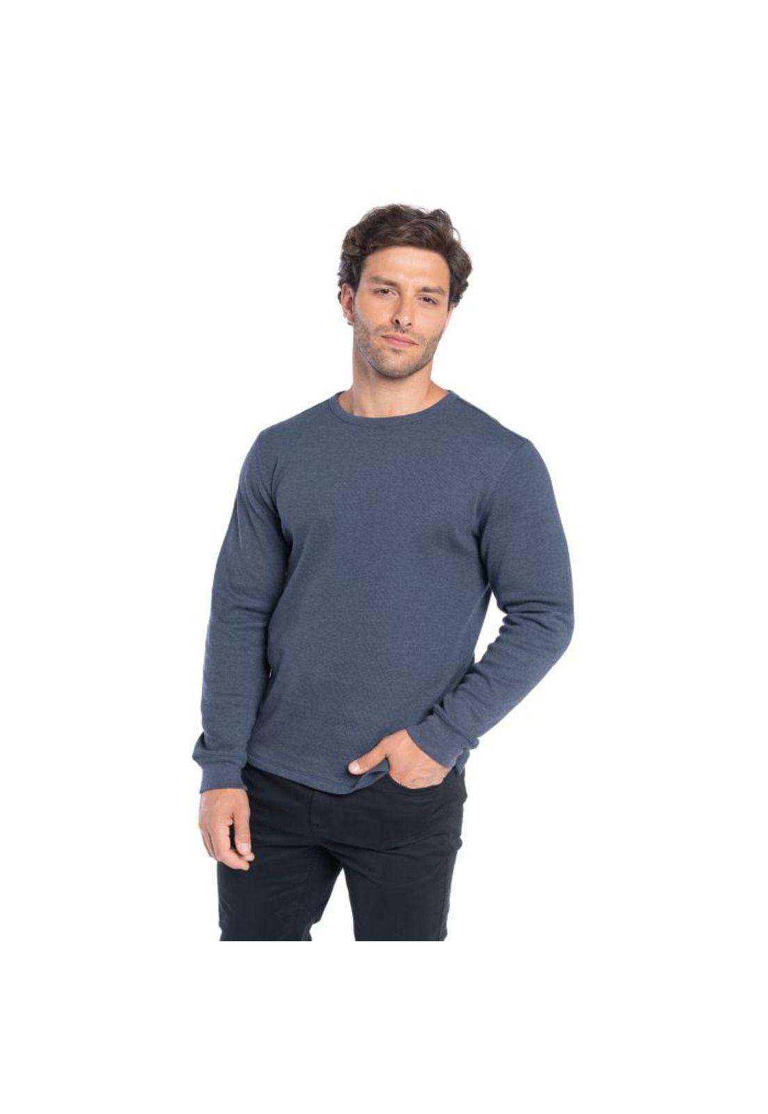 Polera Manga Larga Waffle Hombre-0