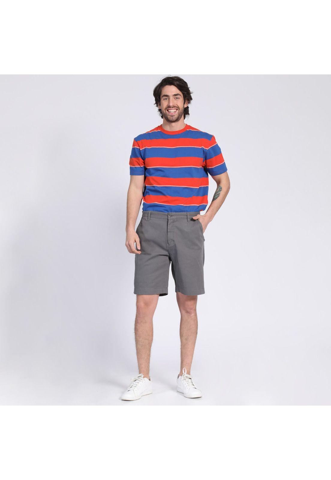 Bermuda Spandex Gabardina Gris-0