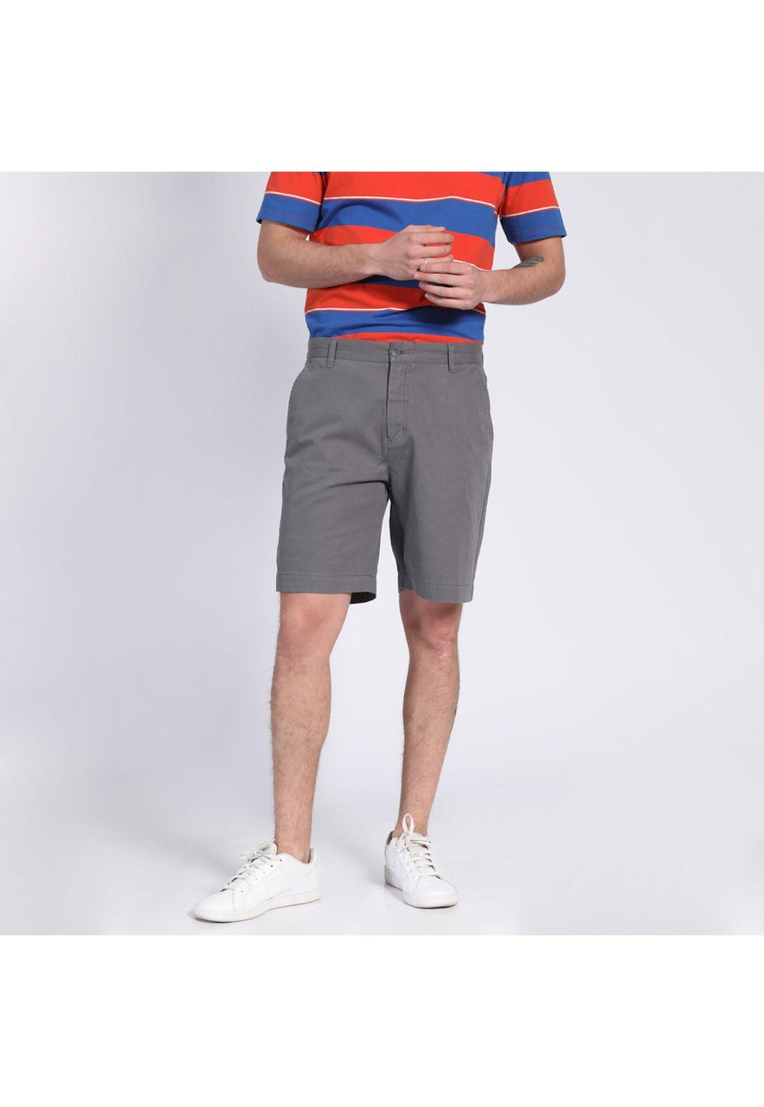 Bermuda Spandex Gabardina Gris-1