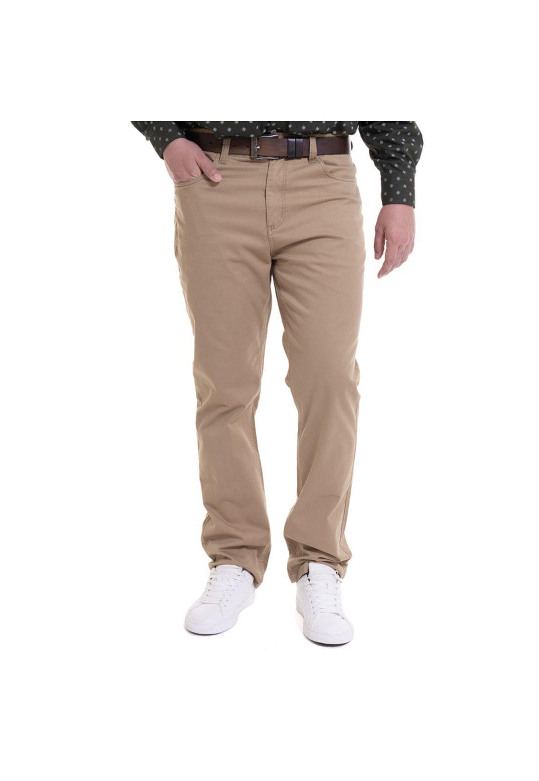 Pantalon 5 Bolsillos Spandex Khaki-0