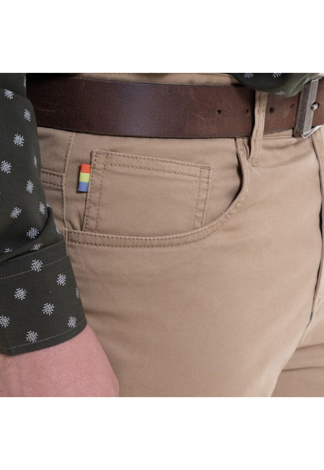Pantalon 5 Bolsillos Spandex Khaki-3