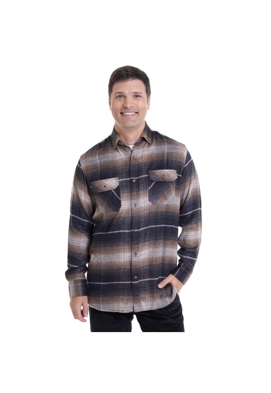 Camisa Leñadora Café Oscuro-0