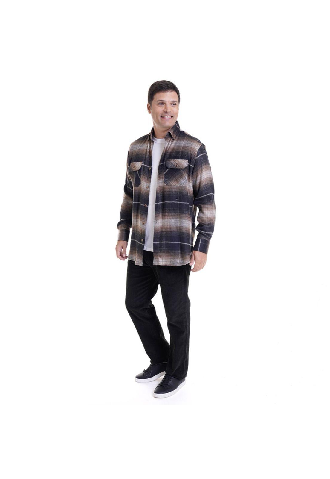 Camisa Leñadora Café Oscuro-2
