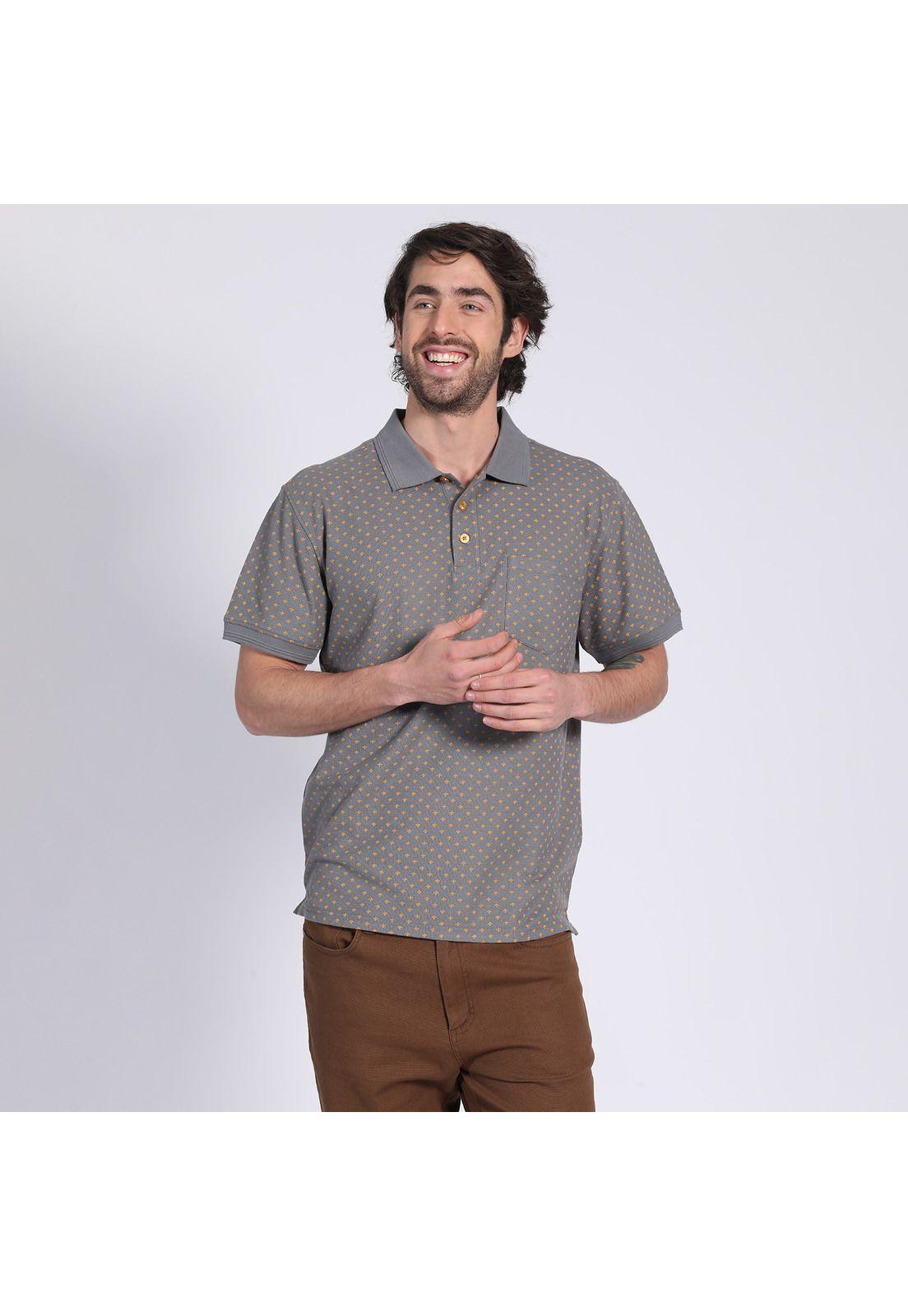 Polera Manga Corta Piqué Estampada Morado-2