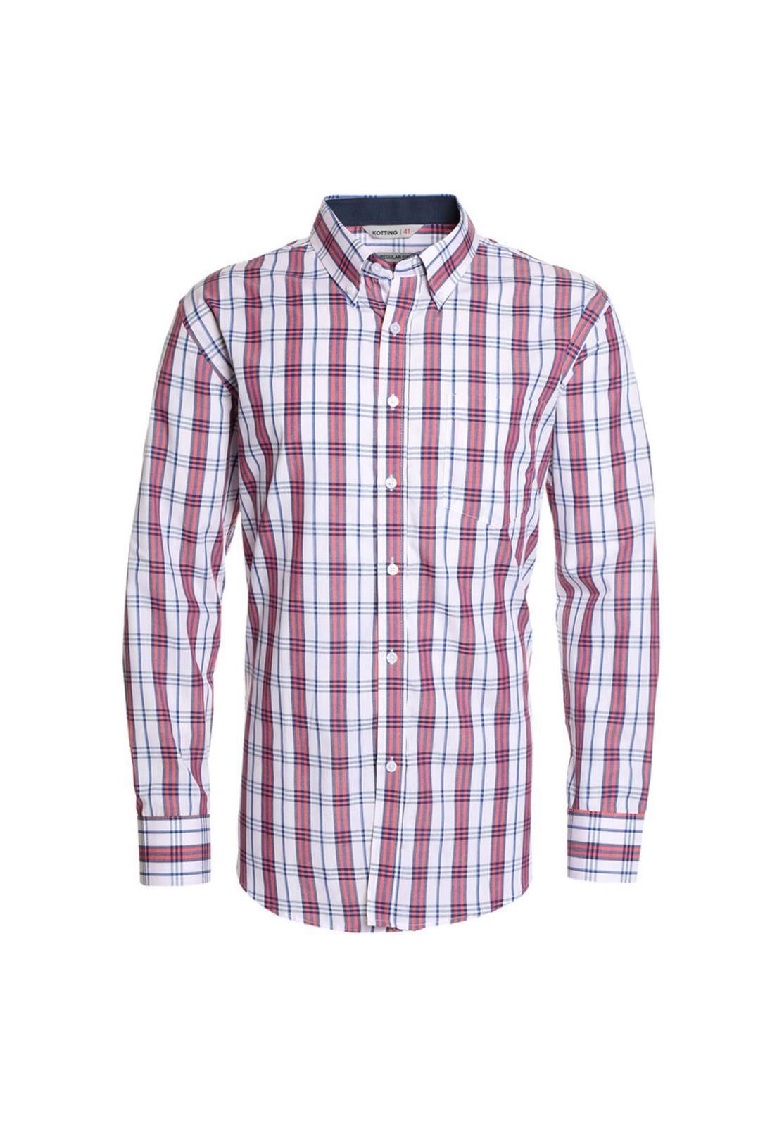 Camisa Fantasia Premium Manga Larga Boton Cuello Gris Melange-3