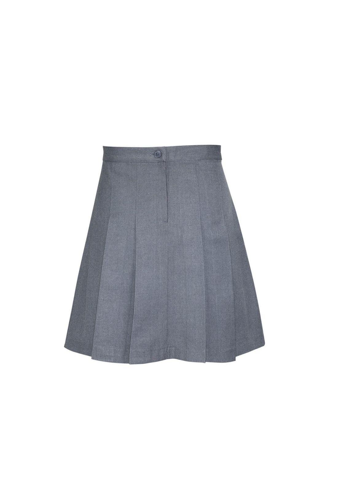 Falda 8 Tablas Gris Escolar Niña-2