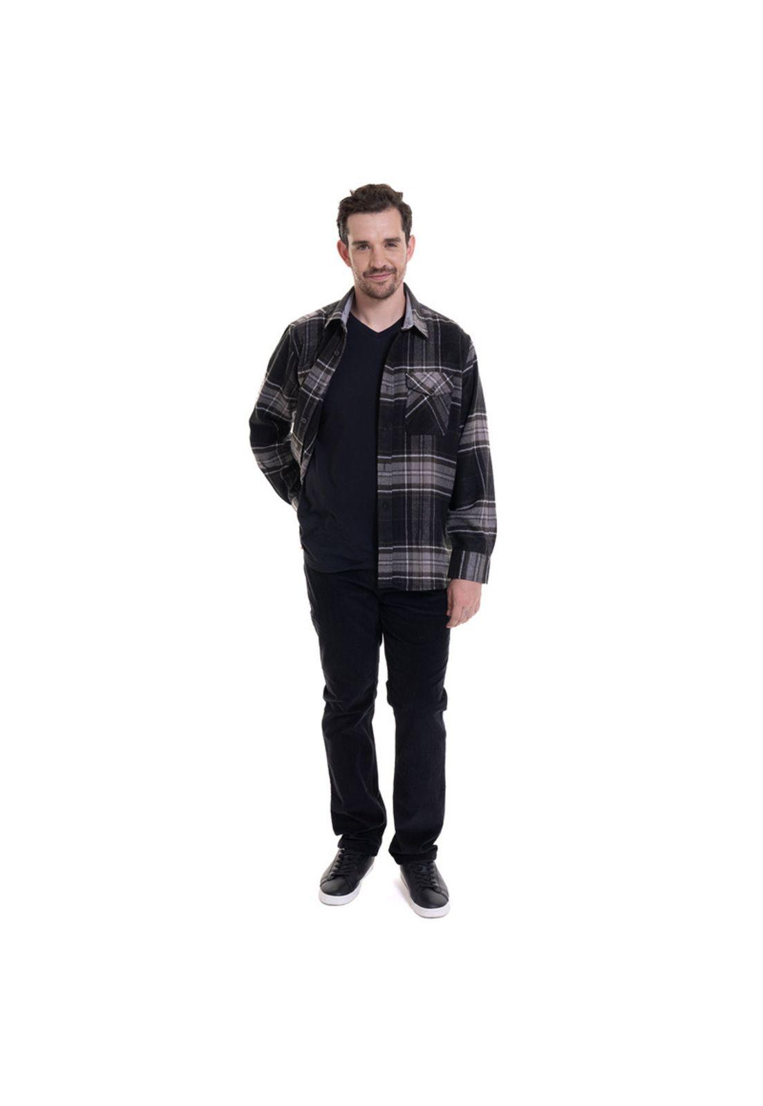 Camisa Leñadora Pizarra-2