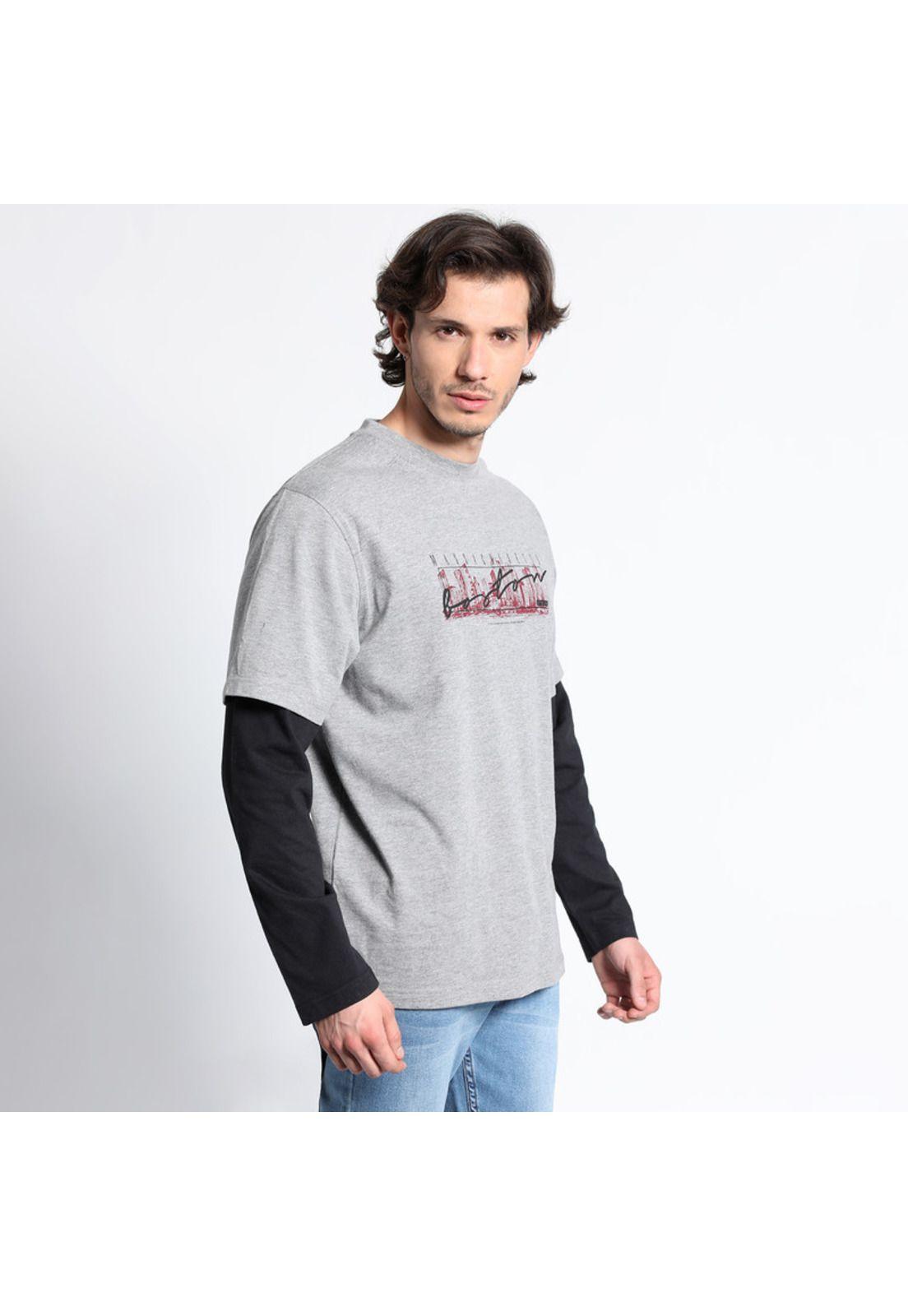 Polera Manga Larga Cuello Redondo Print Random-1