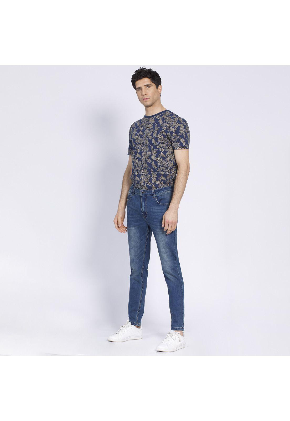 Pantalón Hombre Jeans Moda Slim Fit Spandex Denim-0