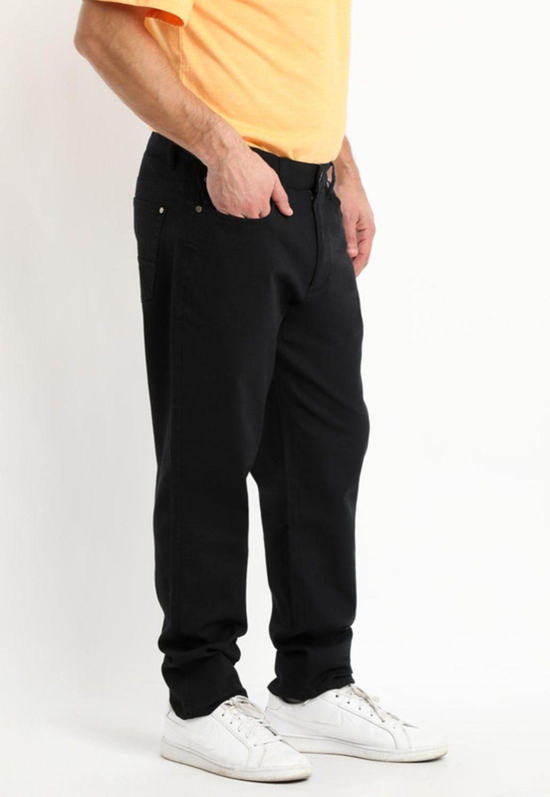 Pantalon Canvas 5 Bolsillos Spandex Negro-0
