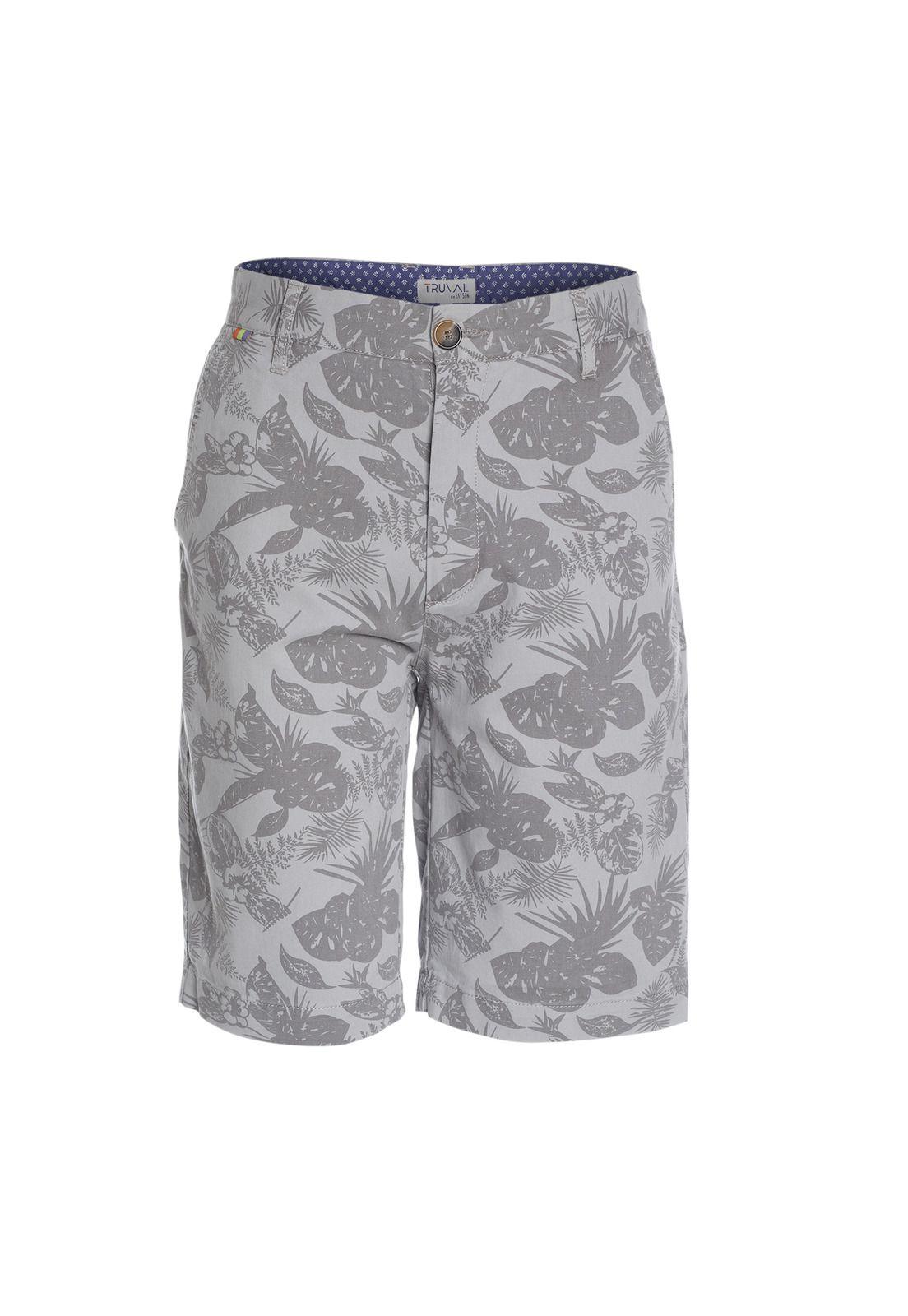 Bermuda Estampada Gris Oscuro-3