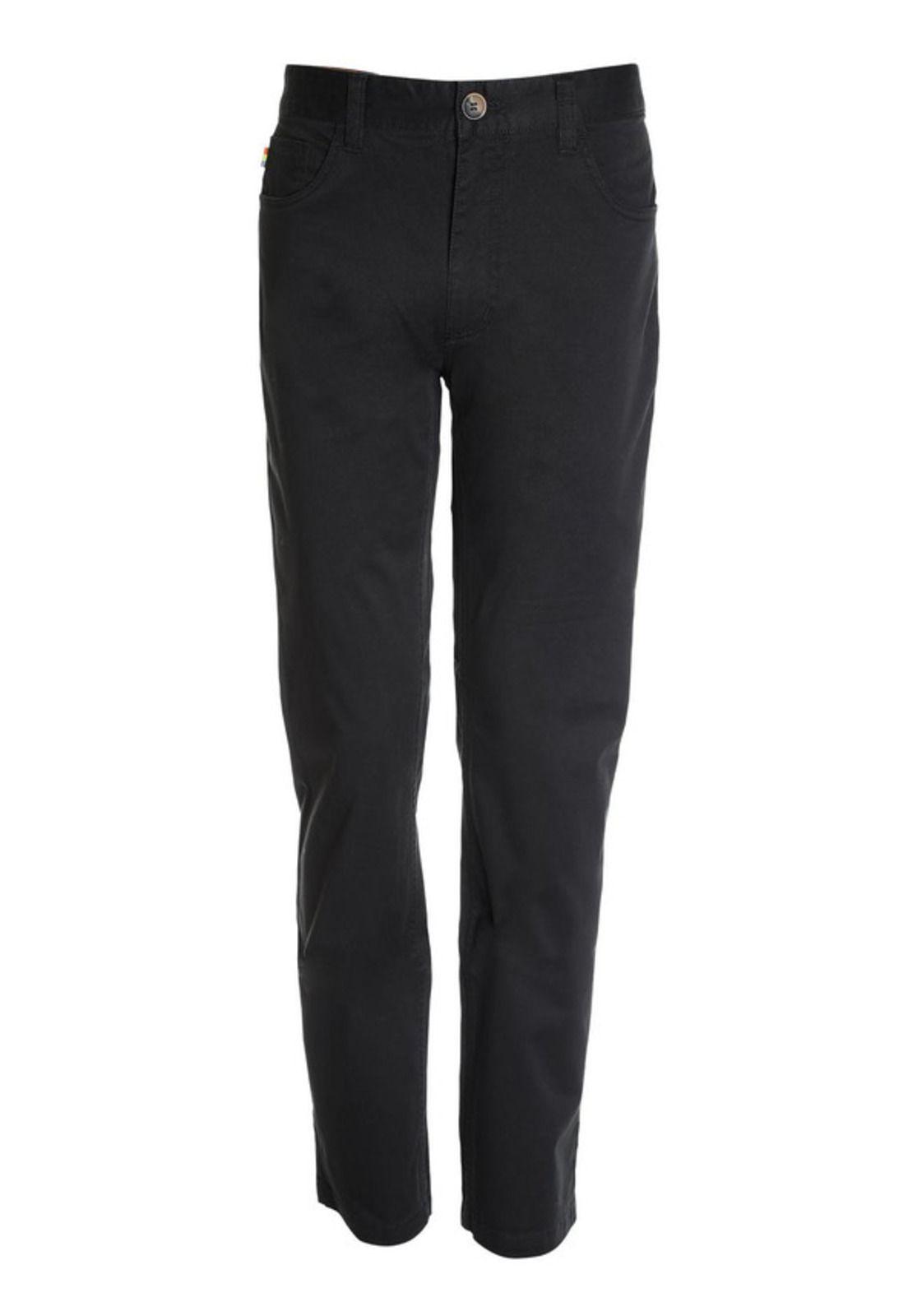 Pantalón Spandex 5 Bolsillos Regular Fit Negro-3