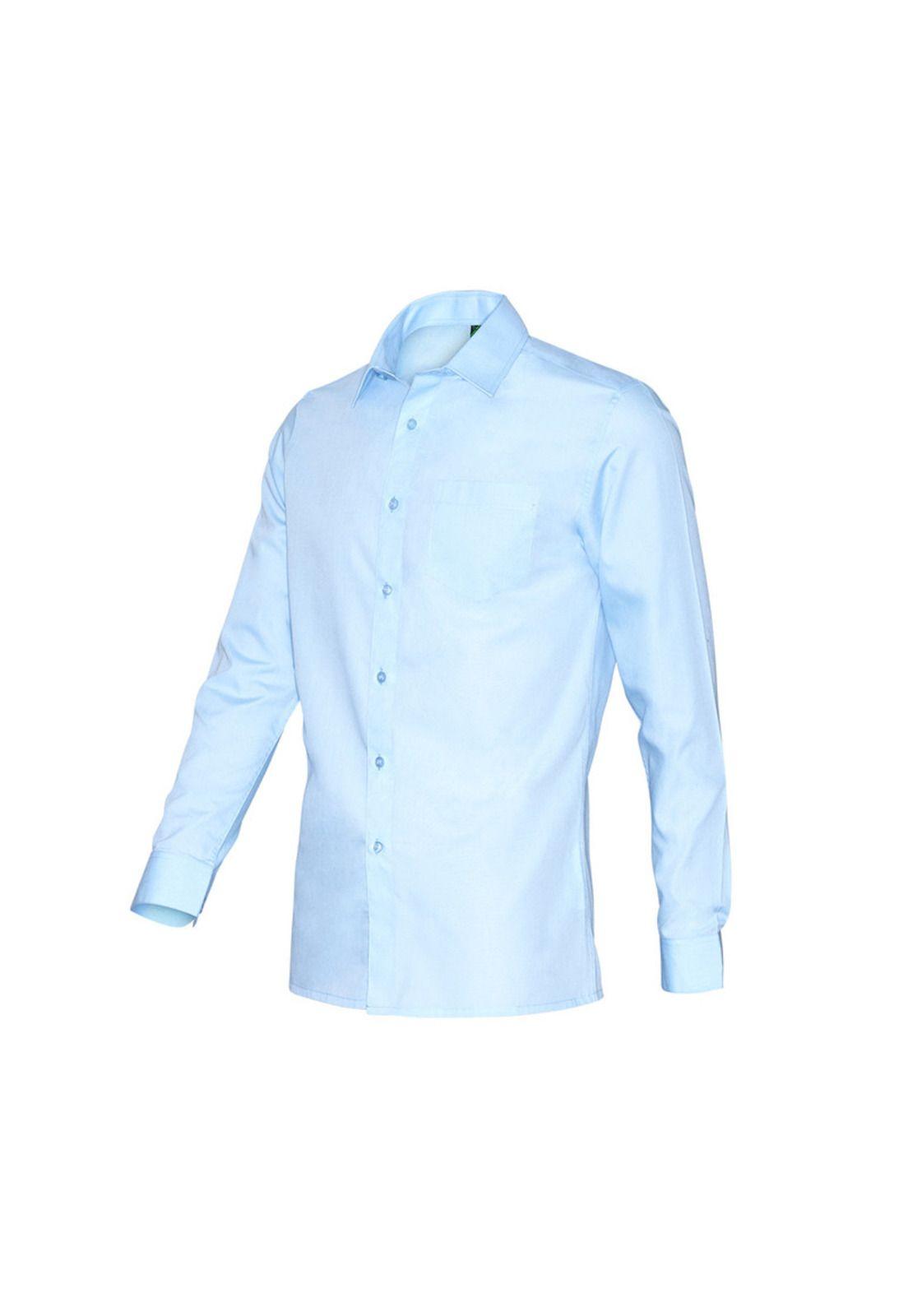 Camisa Escolar Slim Fit Celeste Niño-1