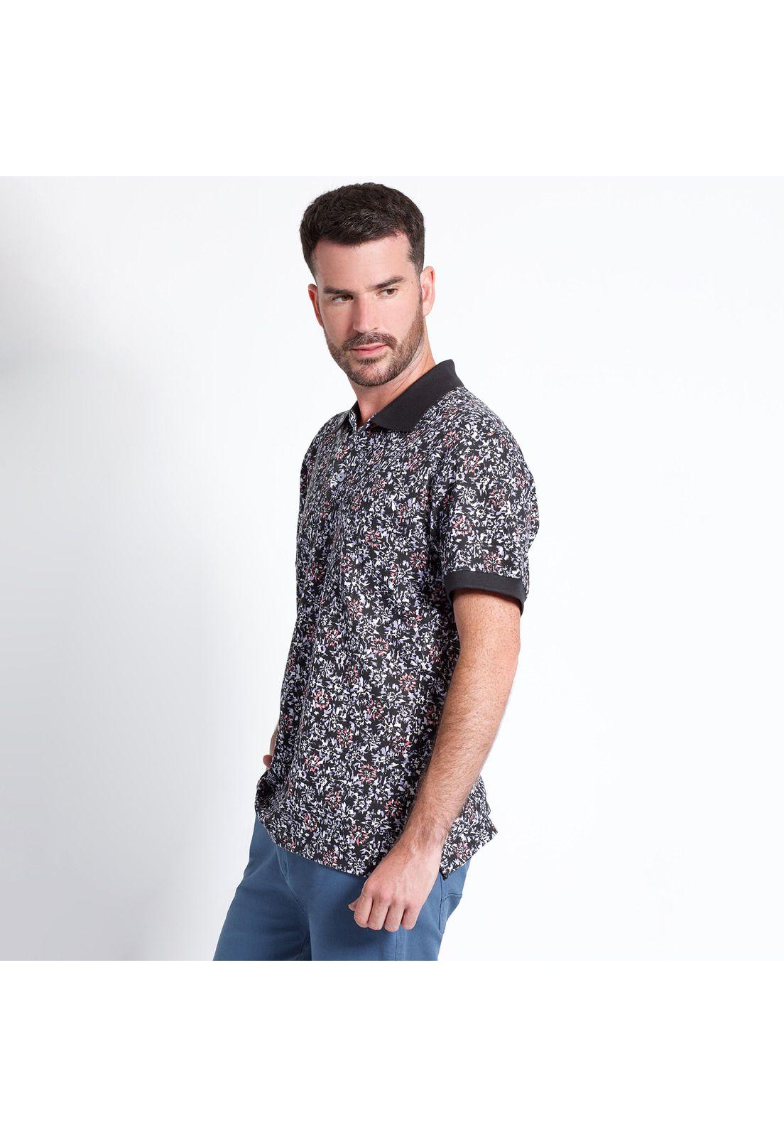 Polera Piqué Estampada Manga Corta Regular Fit-1