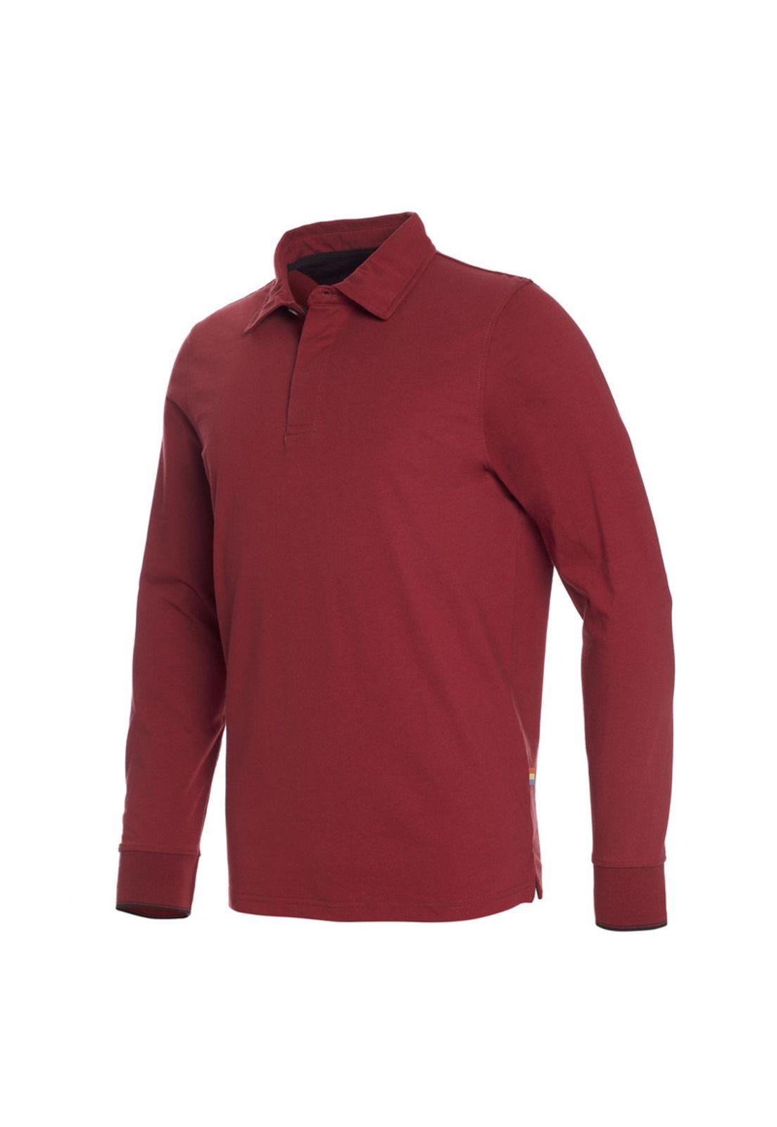 Polera Manga Larga Cuello Camisero Regular Fit-1