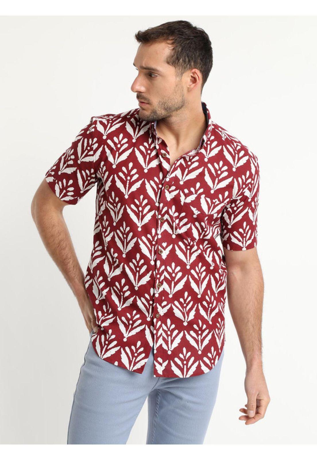 Camisa Estampada Diseño Mc Burdeo-2