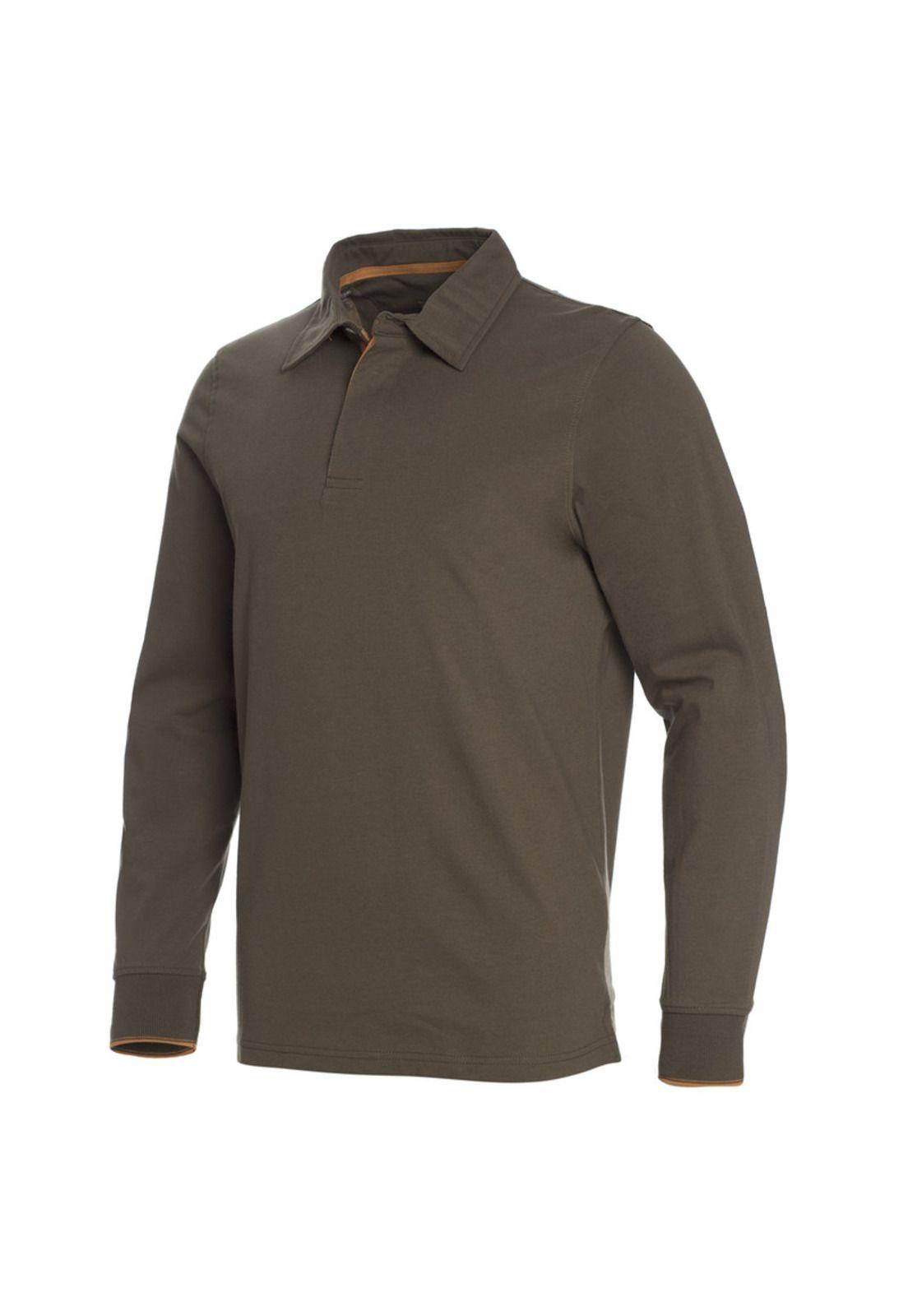 Polera Manga Larga Cuello Camisero Regular Fit-1