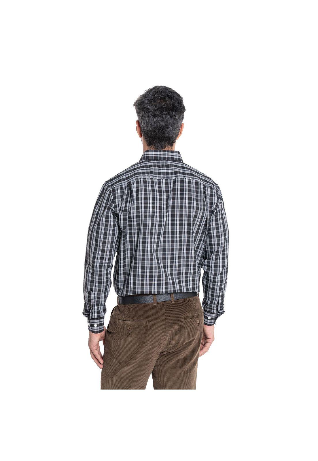 Camisa Manga Larga Cuadros Grandes Hombre-2