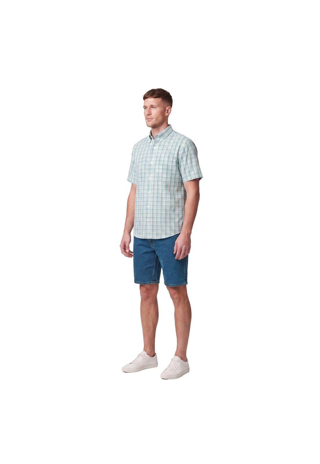 Camisa Manga Corta Cuadros Hombre-1