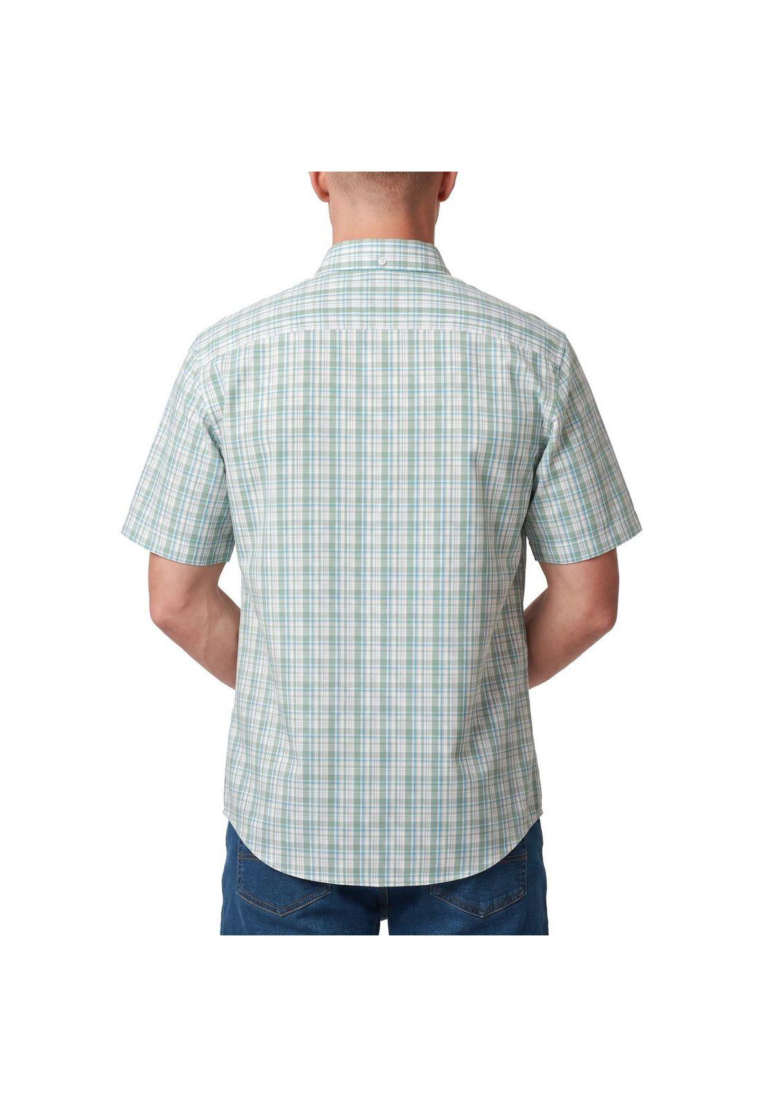 Camisa Manga Corta Cuadros Hombre-2