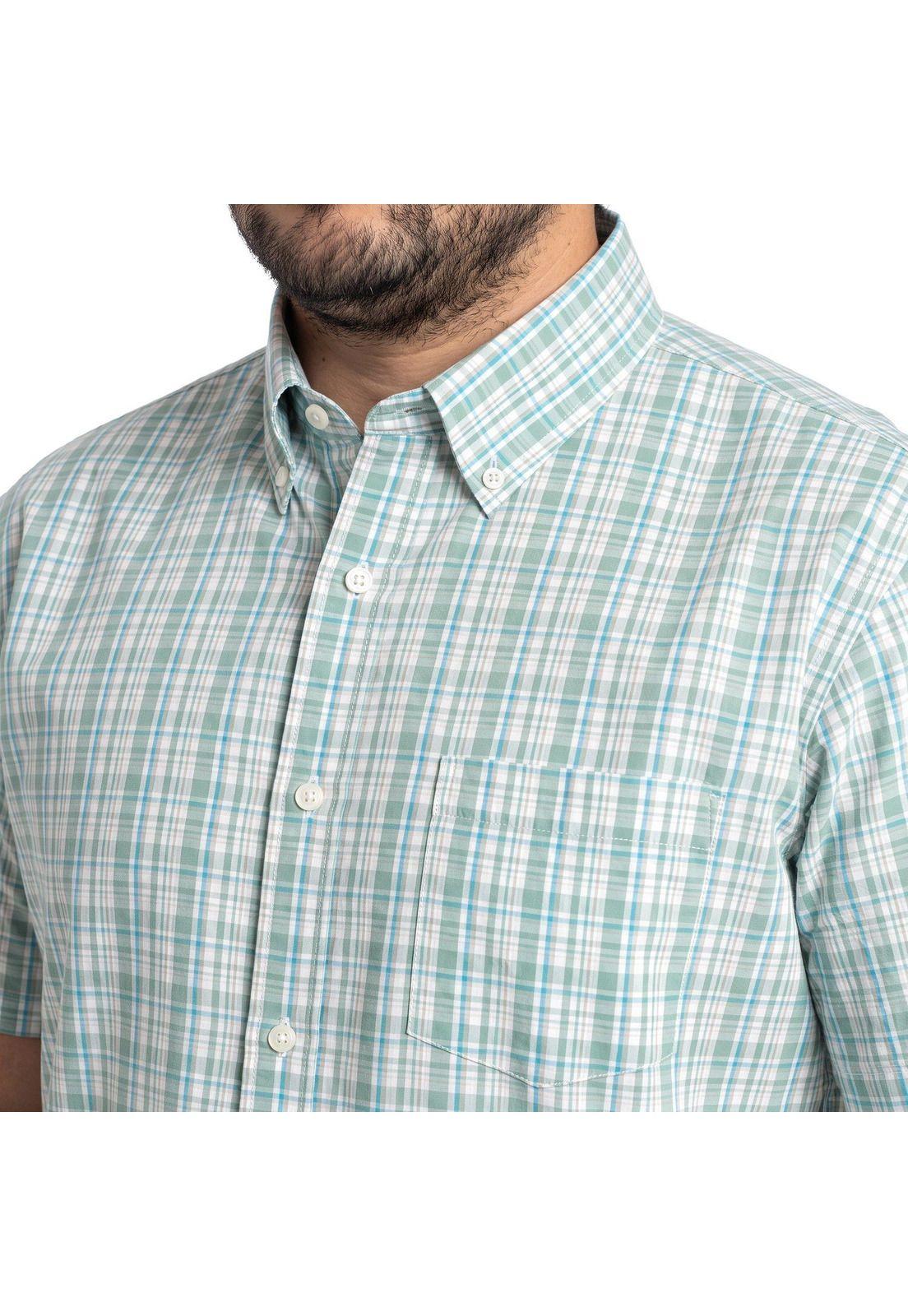 Camisa Manga Corta Cuadros Hombre-7