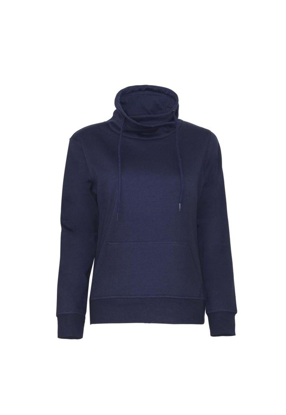 Polerón Cuello Cruzado Azul Marino Niña-1