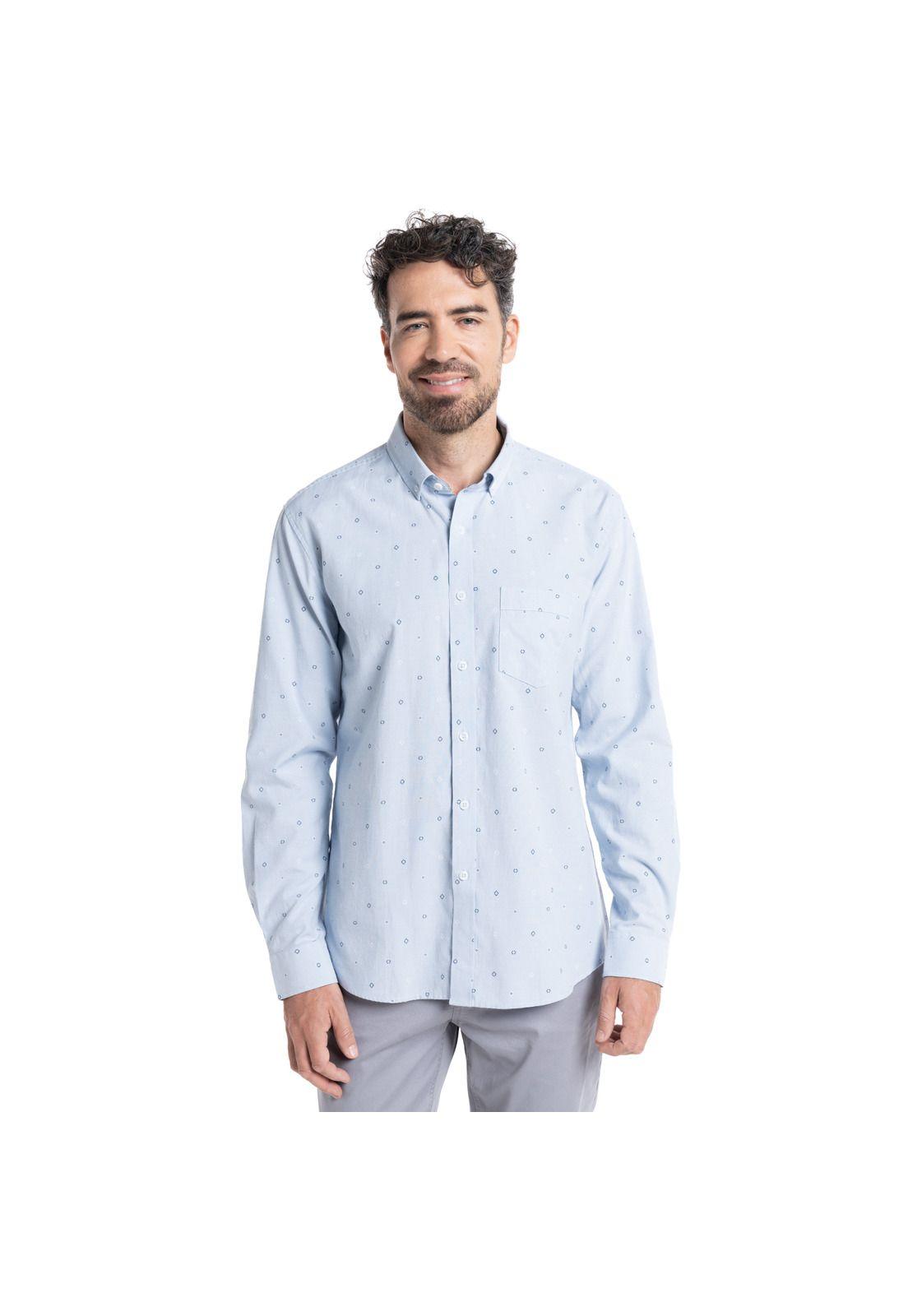 CAMISA OXFORD ESTAMPADA-0