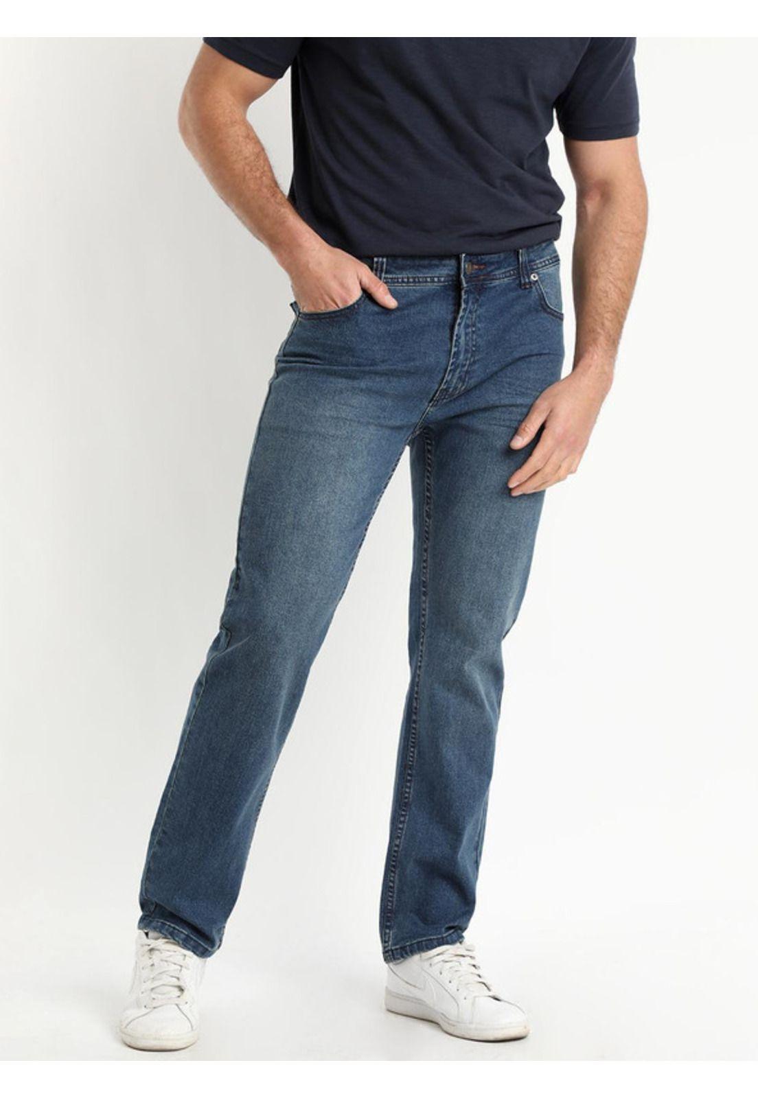 Jeans Regular Fit Azul Piedra -1