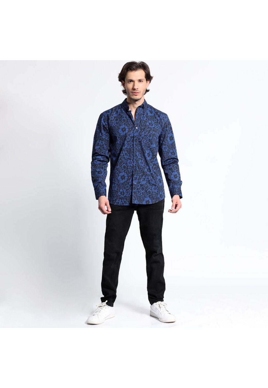 Camisa Manga Larga Estampada Full Slim Fit-2