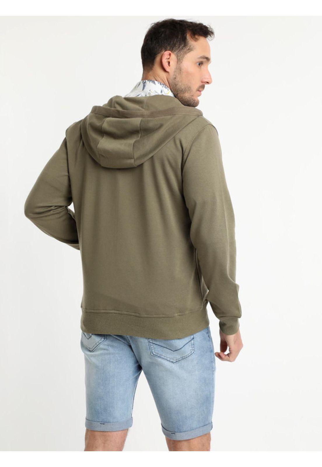 Poleron Full Zipper Khaki oscuro-2