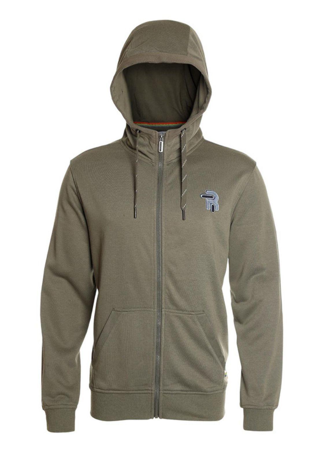 Poleron Full Zipper Khaki oscuro-3