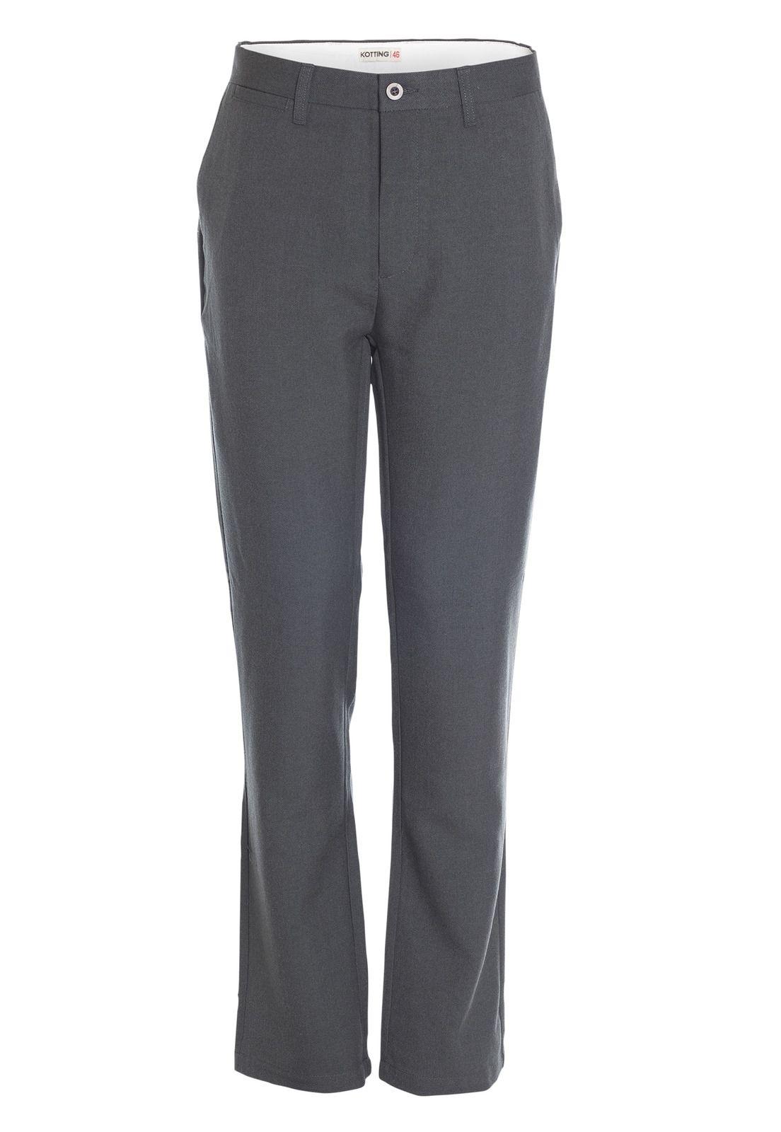 Pantalón Hombre Casimir Sin Pinzas Gris-0