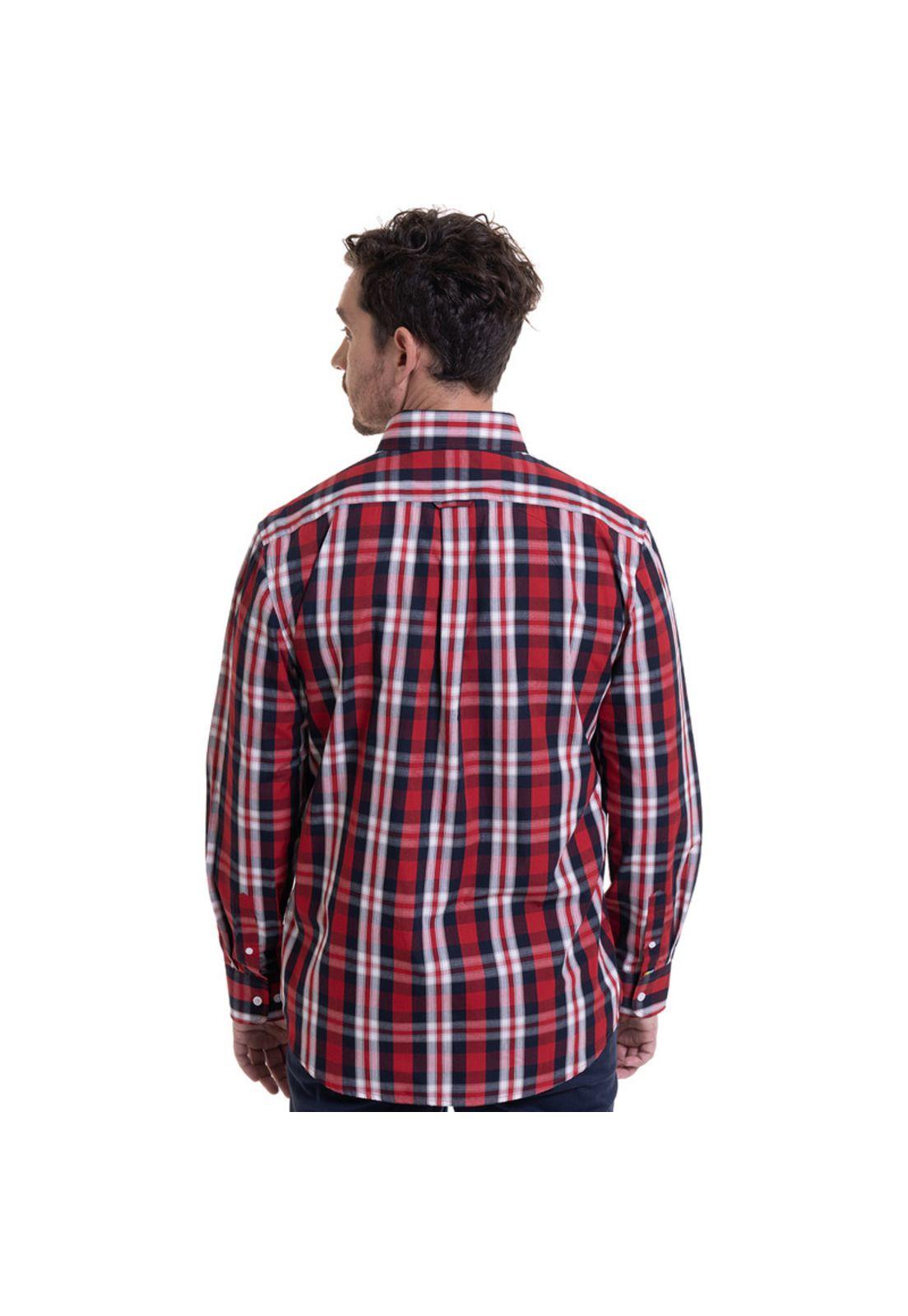 Camisa Trevira Cuadros  Rojo-1
