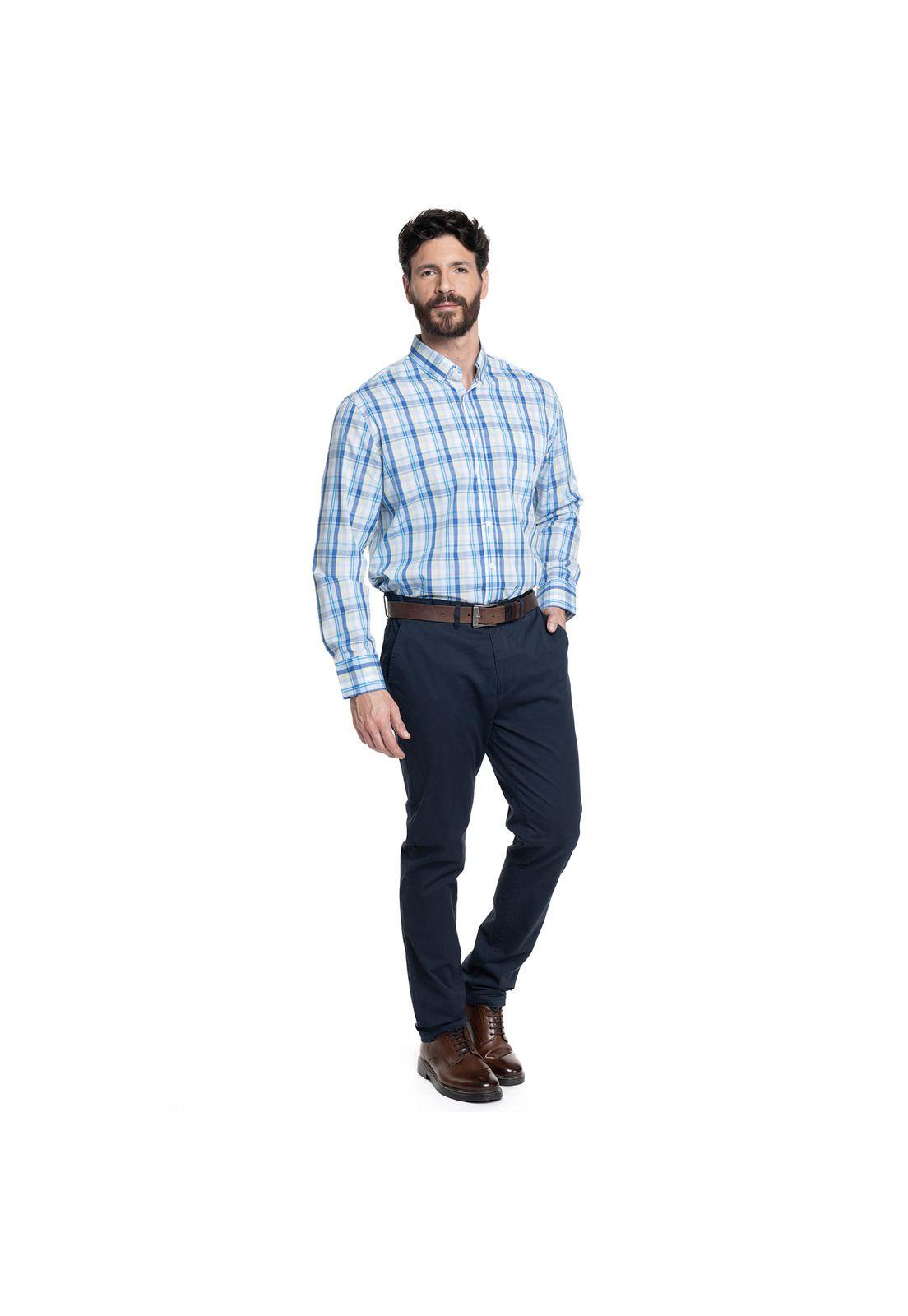 CAMISA HOMBRE CUADROS CUELLO INGLÉS FANTASÍA PREMIUM-9