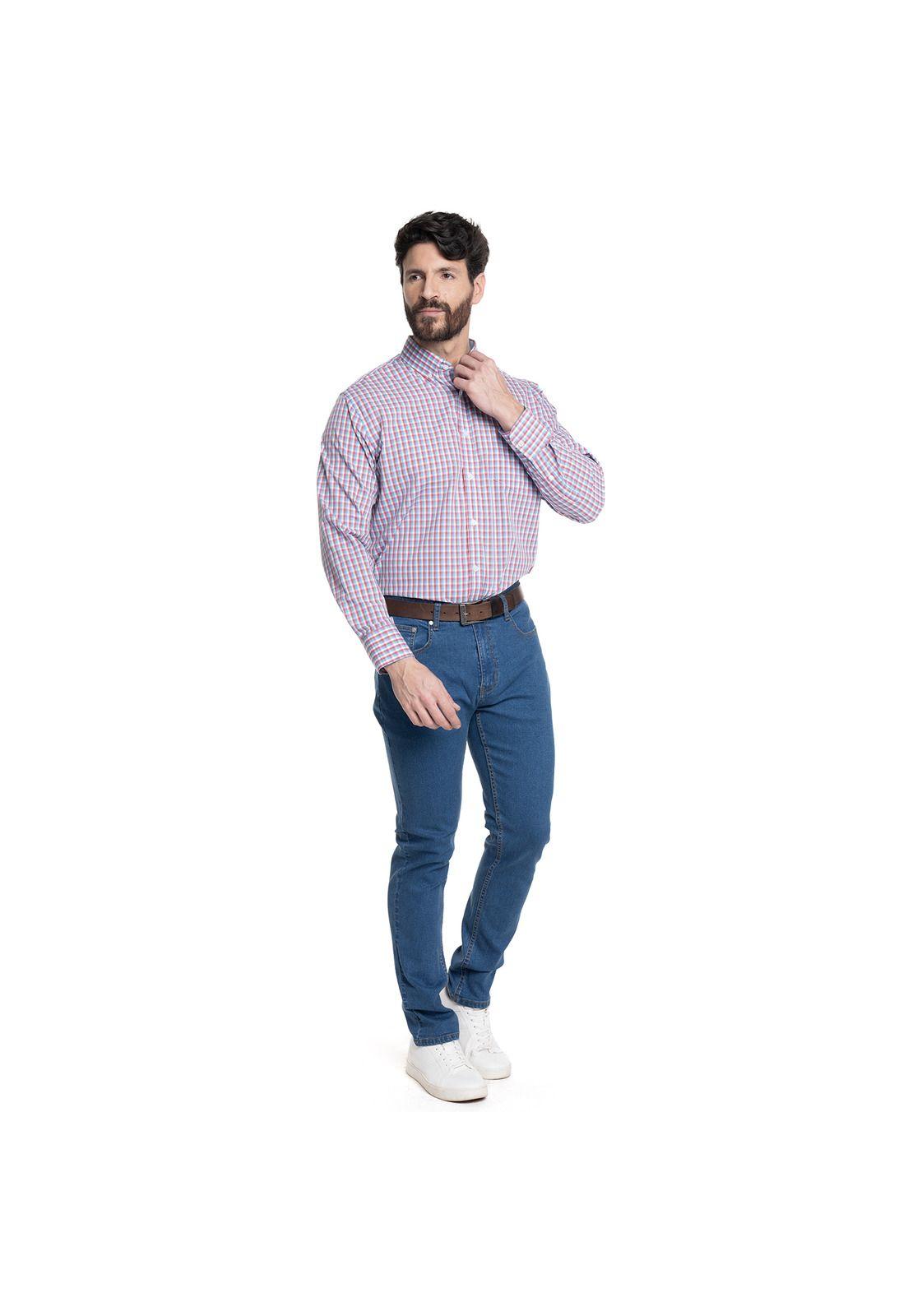 CAMISA HOMBRE CUADROS CUELLO INGLÉS FANTASÍA PREMIUM-4