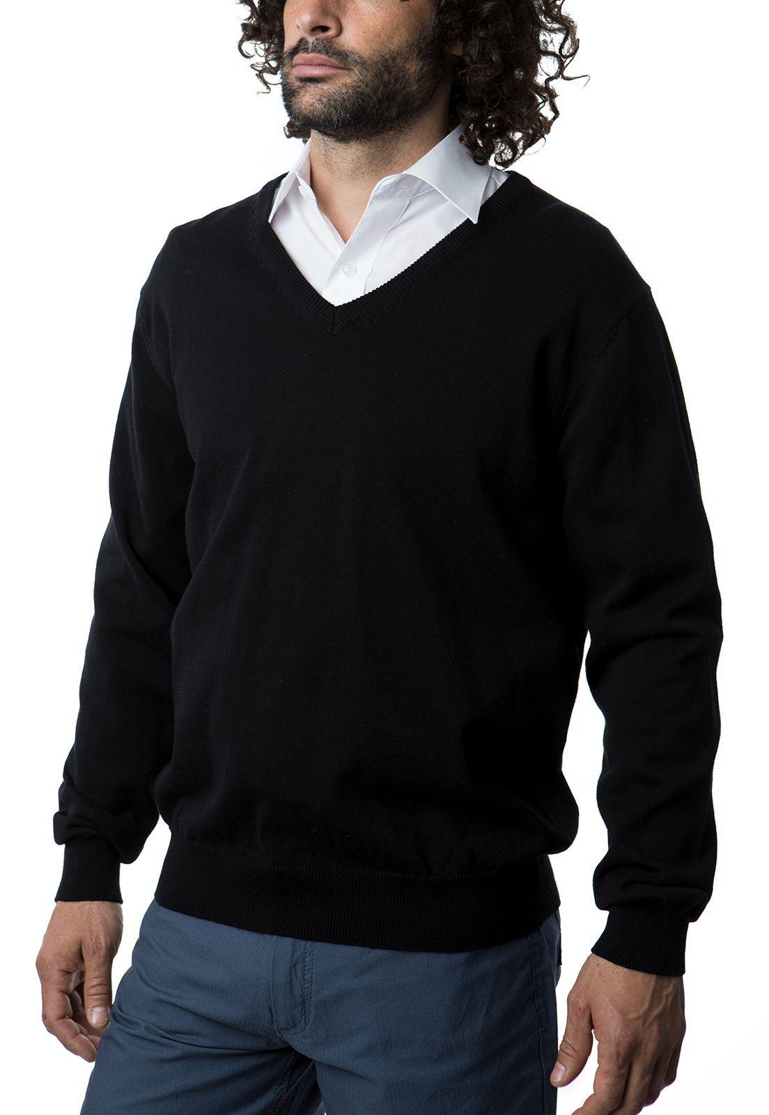 Sweater Clásico Cuello V-0